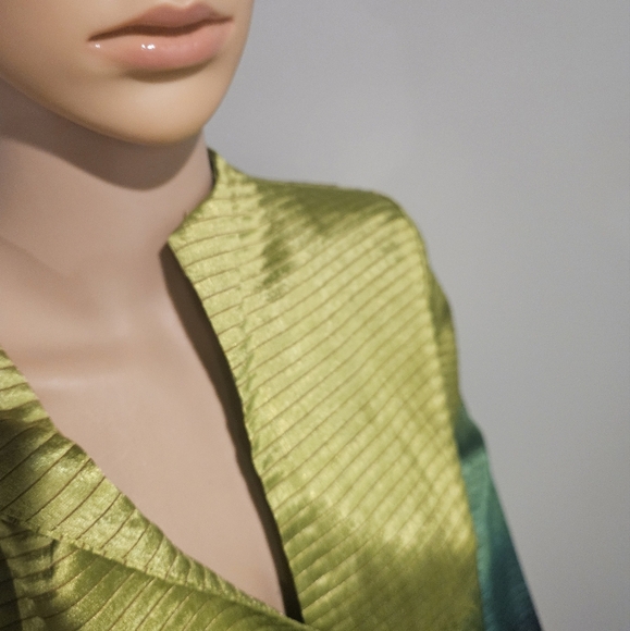 PATCHINGTON Ombre Satin Textured Single Button Jacket Medium. - Picture 4 of 5